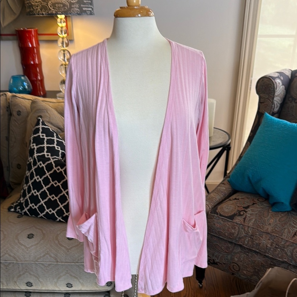 LuLaRoe Pink Open-Front Cardigan